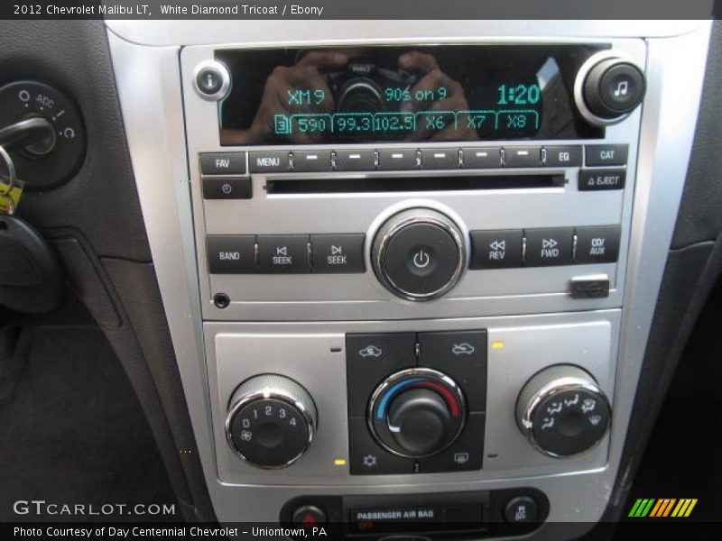 White Diamond Tricoat / Ebony 2012 Chevrolet Malibu LT