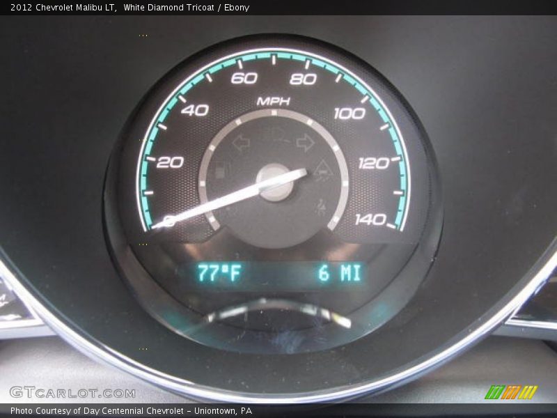 White Diamond Tricoat / Ebony 2012 Chevrolet Malibu LT
