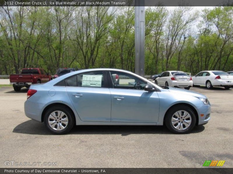 Ice Blue Metallic / Jet Black/Medium Titanium 2012 Chevrolet Cruze LS