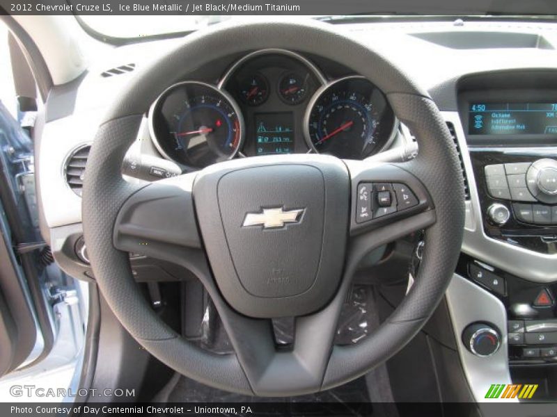 Ice Blue Metallic / Jet Black/Medium Titanium 2012 Chevrolet Cruze LS