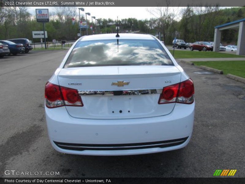 Summit White / Jet Black/Brick 2012 Chevrolet Cruze LTZ/RS