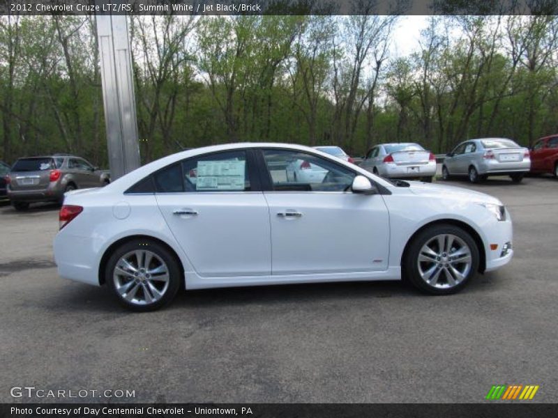 Summit White / Jet Black/Brick 2012 Chevrolet Cruze LTZ/RS