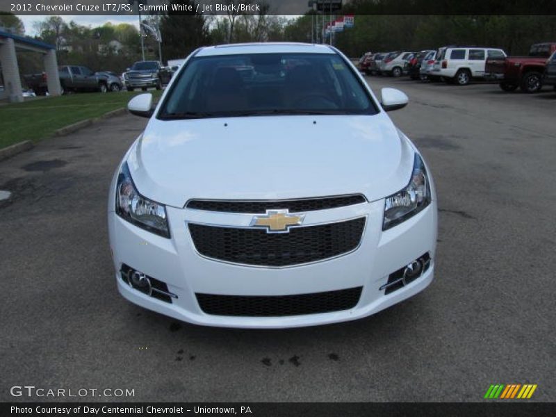 Summit White / Jet Black/Brick 2012 Chevrolet Cruze LTZ/RS