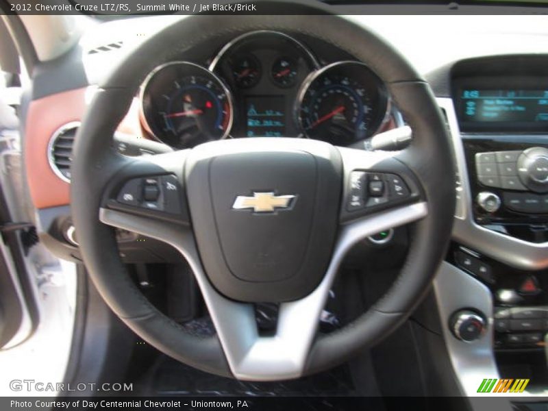 Summit White / Jet Black/Brick 2012 Chevrolet Cruze LTZ/RS