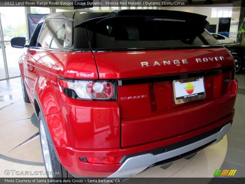 Firenze Red Metallic / Dynamic Ebony/Cirrus 2012 Land Rover Range Rover Evoque Coupe Dynamic
