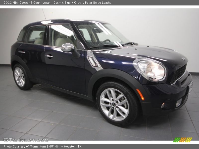 Cosmic Blue / Gravity Polar Beige Leather 2011 Mini Cooper S Countryman
