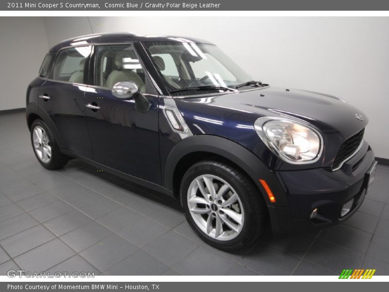 Cosmic Blue / Gravity Polar Beige Leather 2011 Mini Cooper S Countryman