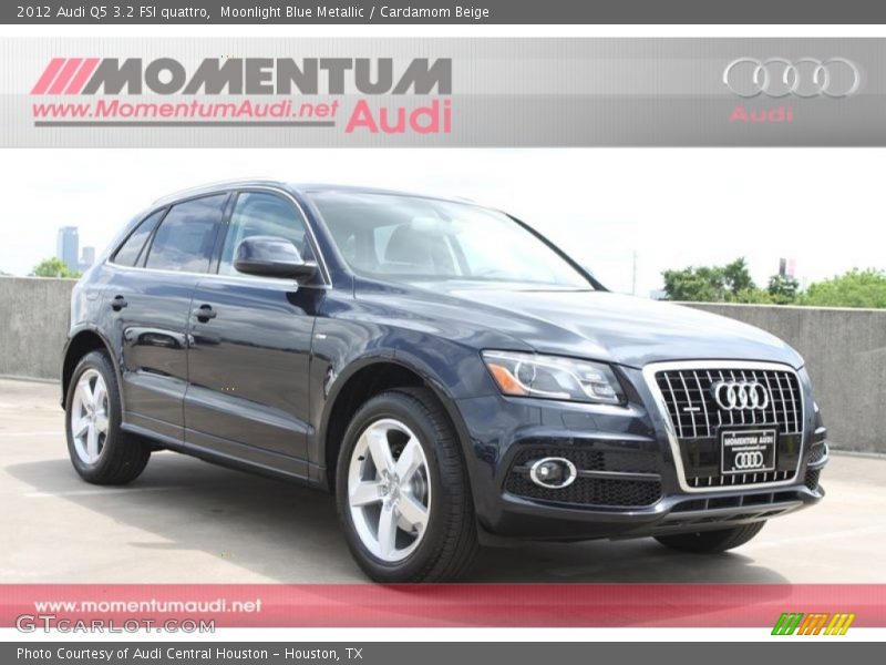 Moonlight Blue Metallic / Cardamom Beige 2012 Audi Q5 3.2 FSI quattro