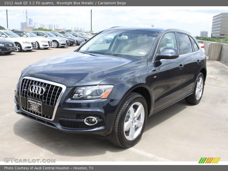 Moonlight Blue Metallic / Cardamom Beige 2012 Audi Q5 3.2 FSI quattro