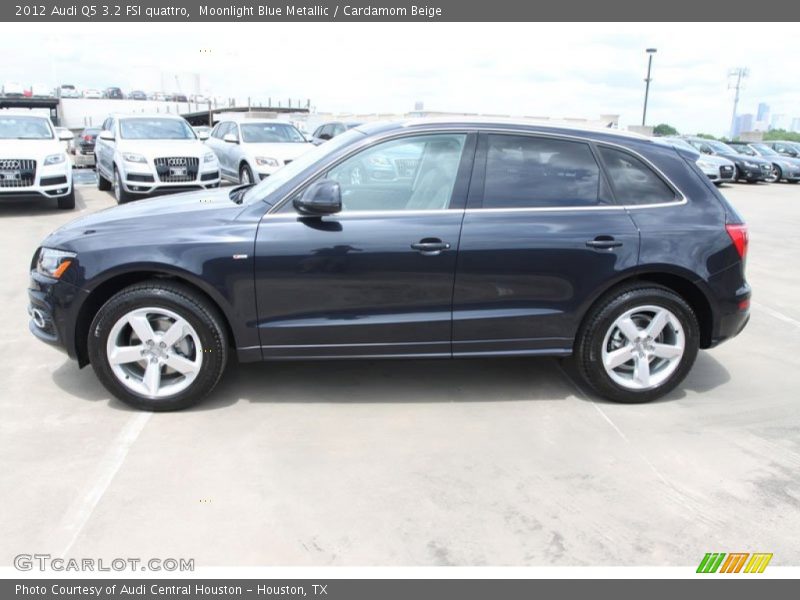 Moonlight Blue Metallic / Cardamom Beige 2012 Audi Q5 3.2 FSI quattro