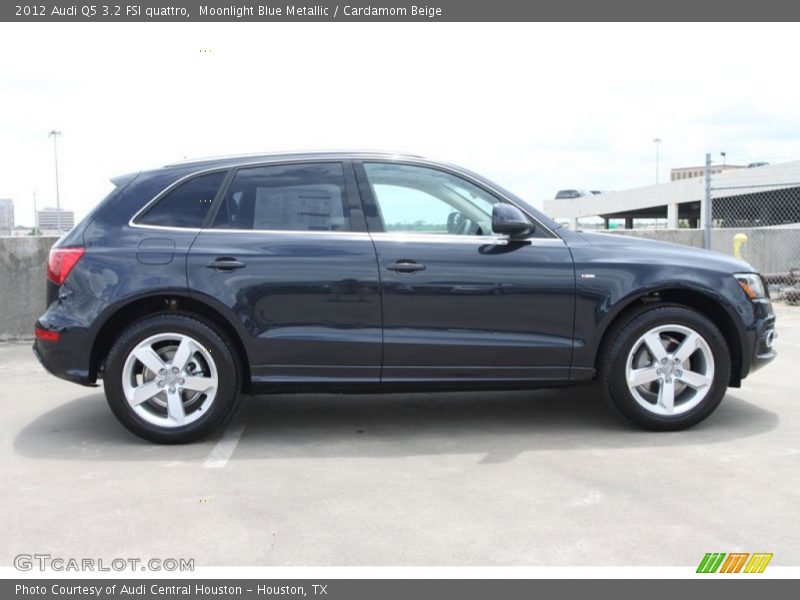 Moonlight Blue Metallic / Cardamom Beige 2012 Audi Q5 3.2 FSI quattro