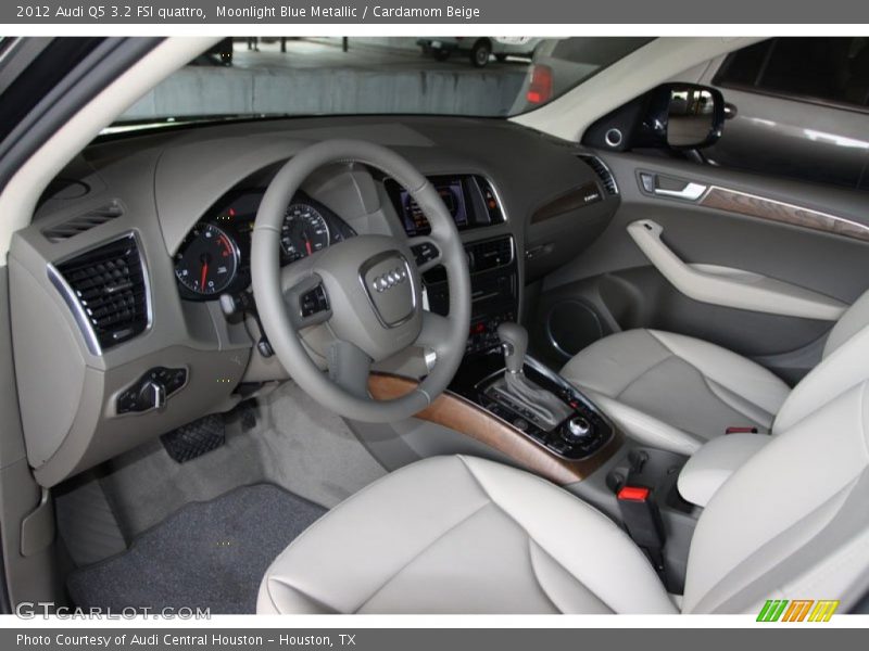 Moonlight Blue Metallic / Cardamom Beige 2012 Audi Q5 3.2 FSI quattro