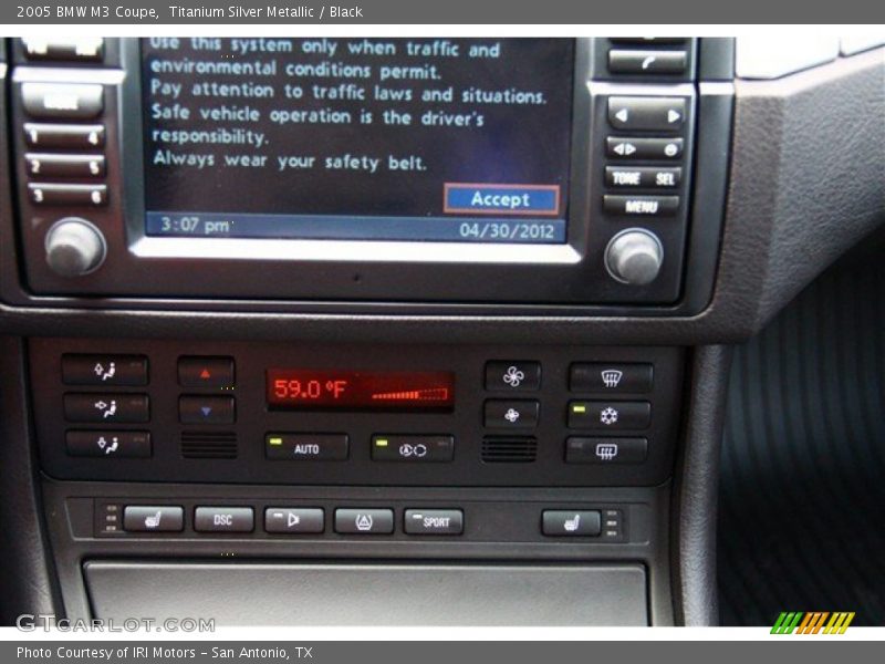 Controls of 2005 M3 Coupe