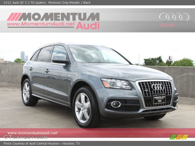 Monsoon Gray Metallic / Black 2012 Audi Q5 3.2 FSI quattro