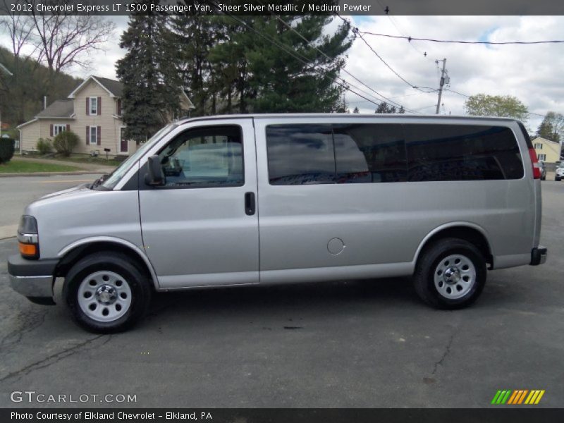 Sheer Silver Metallic / Medium Pewter 2012 Chevrolet Express LT 1500 Passenger Van