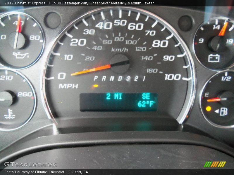 Sheer Silver Metallic / Medium Pewter 2012 Chevrolet Express LT 1500 Passenger Van
