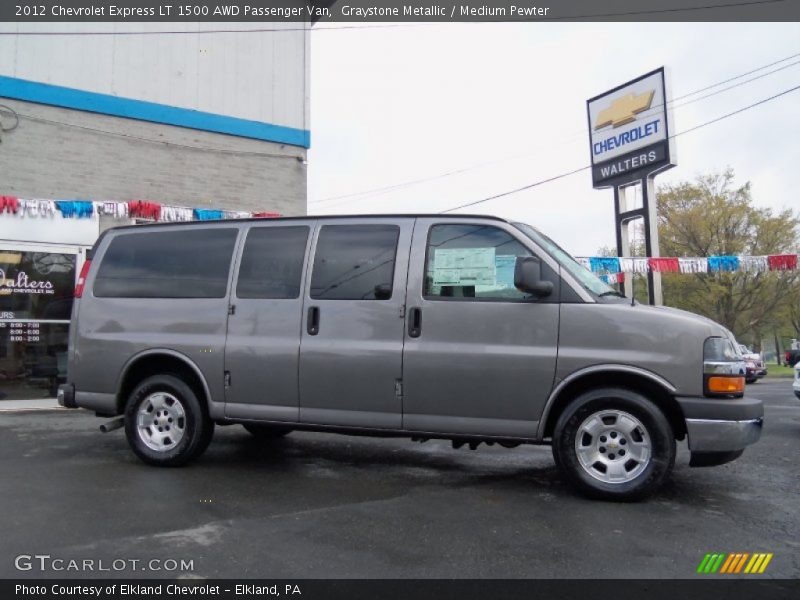 Graystone Metallic / Medium Pewter 2012 Chevrolet Express LT 1500 AWD Passenger Van