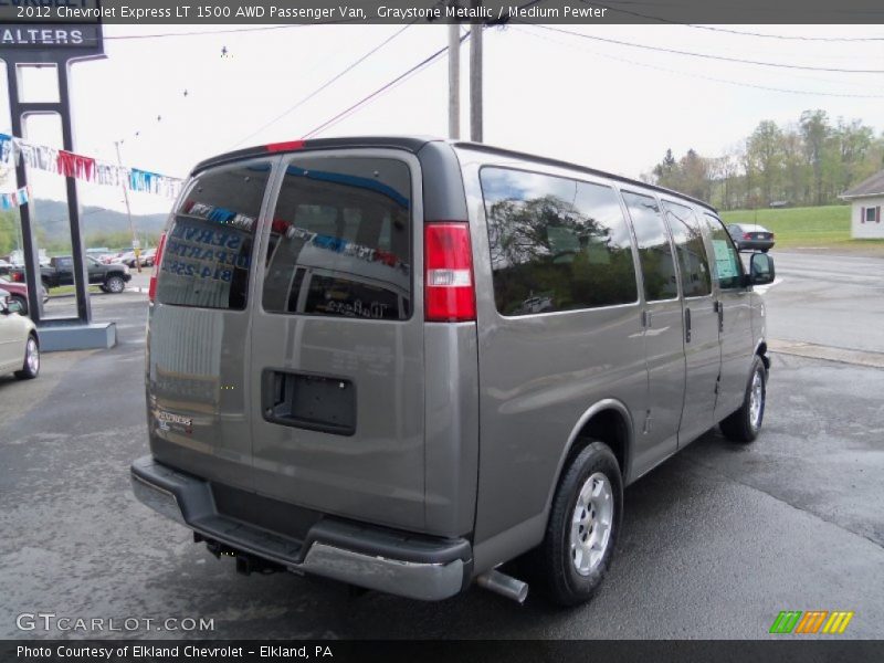 Graystone Metallic / Medium Pewter 2012 Chevrolet Express LT 1500 AWD Passenger Van