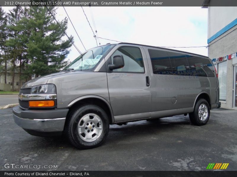 Graystone Metallic / Medium Pewter 2012 Chevrolet Express LT 1500 AWD Passenger Van