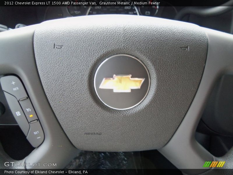 Graystone Metallic / Medium Pewter 2012 Chevrolet Express LT 1500 AWD Passenger Van