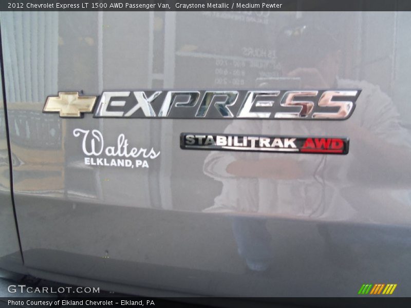 Graystone Metallic / Medium Pewter 2012 Chevrolet Express LT 1500 AWD Passenger Van