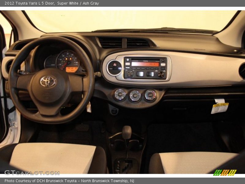 Super White / Ash Gray 2012 Toyota Yaris L 5 Door