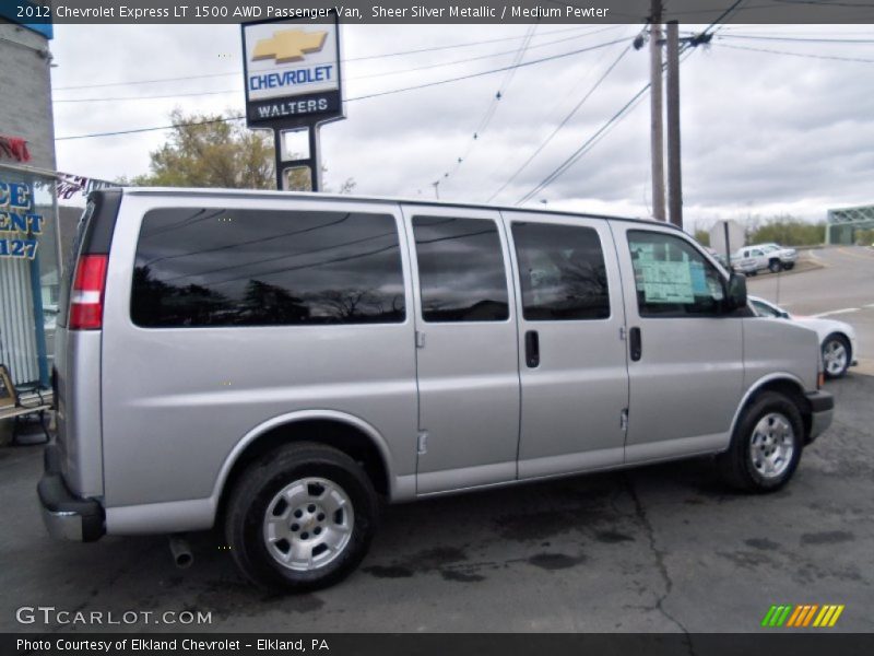 Sheer Silver Metallic / Medium Pewter 2012 Chevrolet Express LT 1500 AWD Passenger Van