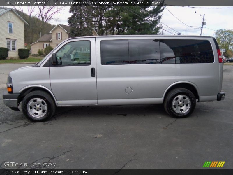 Sheer Silver Metallic / Medium Pewter 2012 Chevrolet Express LT 1500 AWD Passenger Van