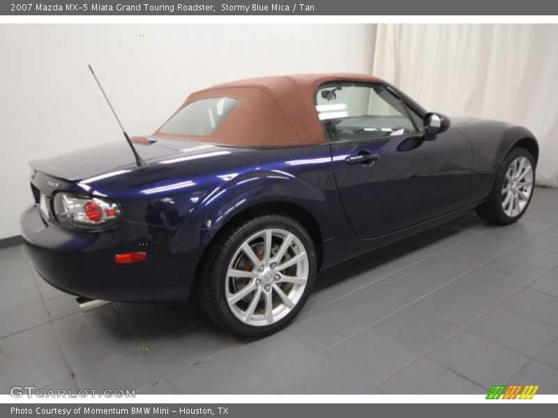 Stormy Blue Mica / Tan 2007 Mazda MX-5 Miata Grand Touring Roadster