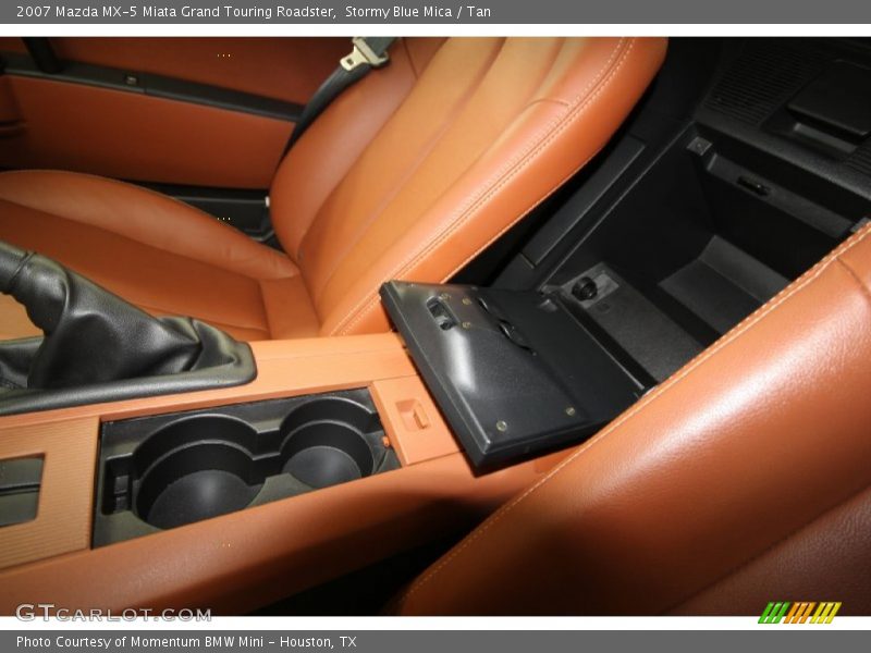 Stormy Blue Mica / Tan 2007 Mazda MX-5 Miata Grand Touring Roadster