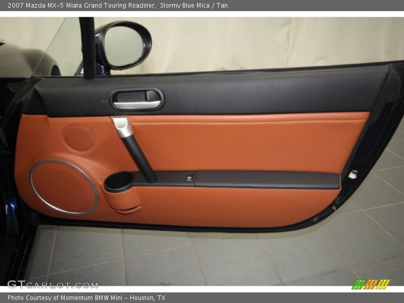 Stormy Blue Mica / Tan 2007 Mazda MX-5 Miata Grand Touring Roadster