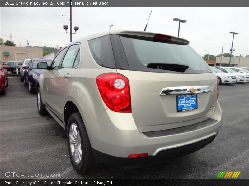 Gold Mist Metallic / Jet Black 2012 Chevrolet Equinox LS