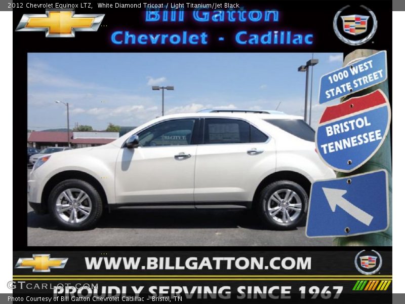 White Diamond Tricoat / Light Titanium/Jet Black 2012 Chevrolet Equinox LTZ