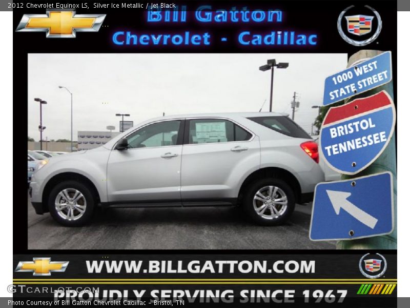 Silver Ice Metallic / Jet Black 2012 Chevrolet Equinox LS