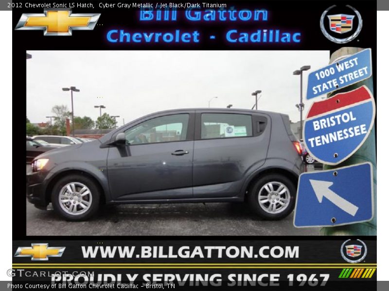 Cyber Gray Metallic / Jet Black/Dark Titanium 2012 Chevrolet Sonic LS Hatch
