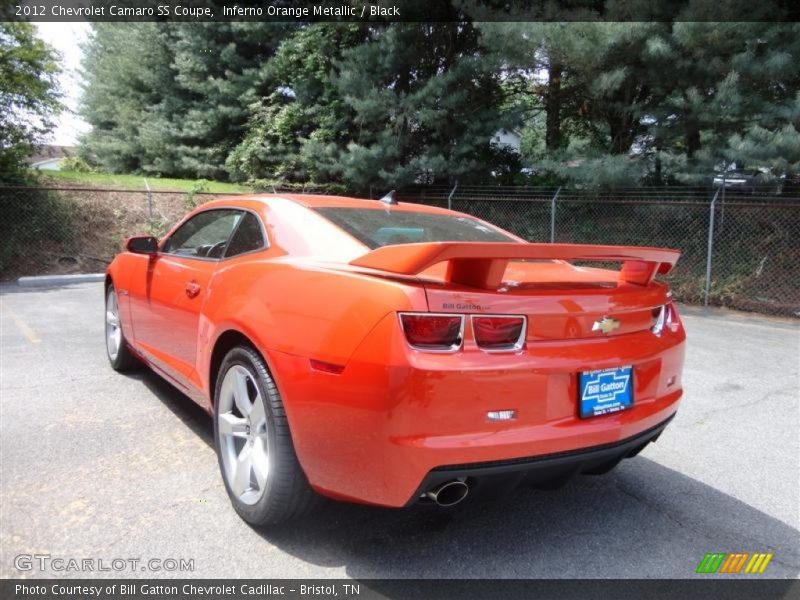 Inferno Orange Metallic / Black 2012 Chevrolet Camaro SS Coupe