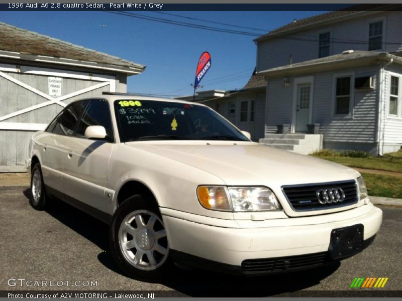 Pearl White / Grey 1996 Audi A6 2.8 quattro Sedan
