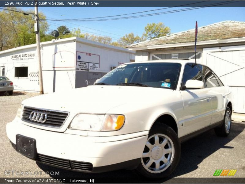 Pearl White / Grey 1996 Audi A6 2.8 quattro Sedan