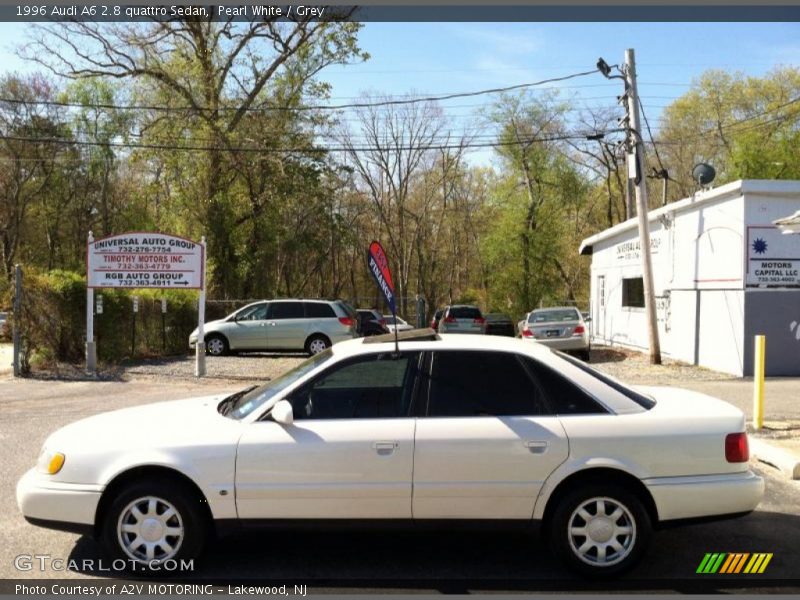Pearl White / Grey 1996 Audi A6 2.8 quattro Sedan