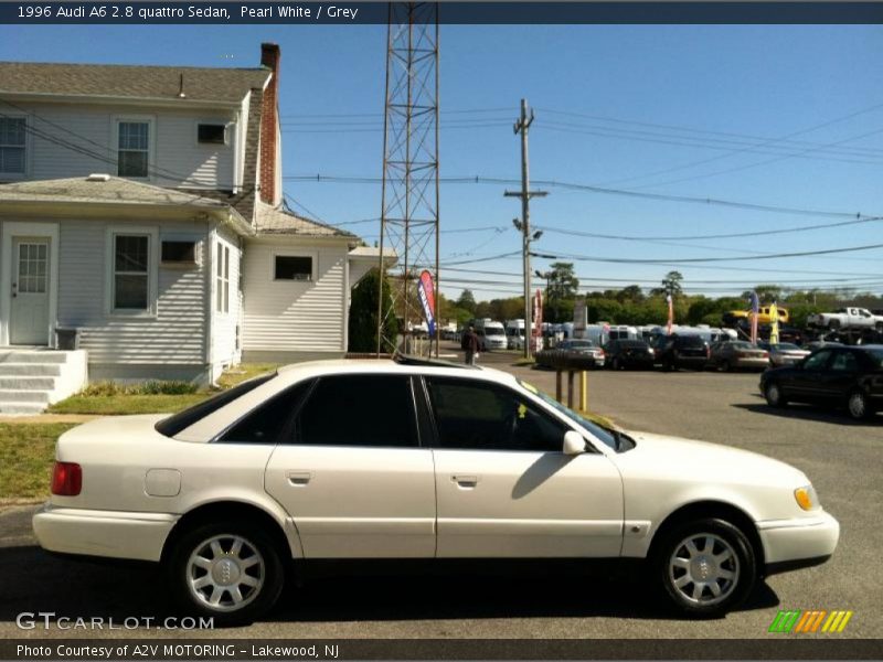 Pearl White / Grey 1996 Audi A6 2.8 quattro Sedan