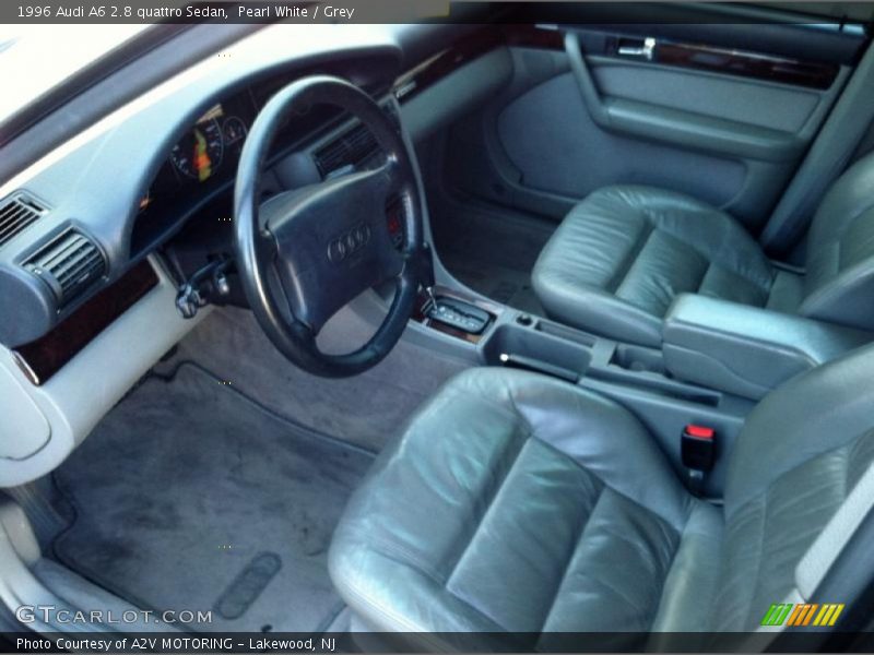 Pearl White / Grey 1996 Audi A6 2.8 quattro Sedan