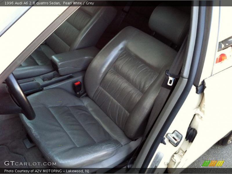 Pearl White / Grey 1996 Audi A6 2.8 quattro Sedan
