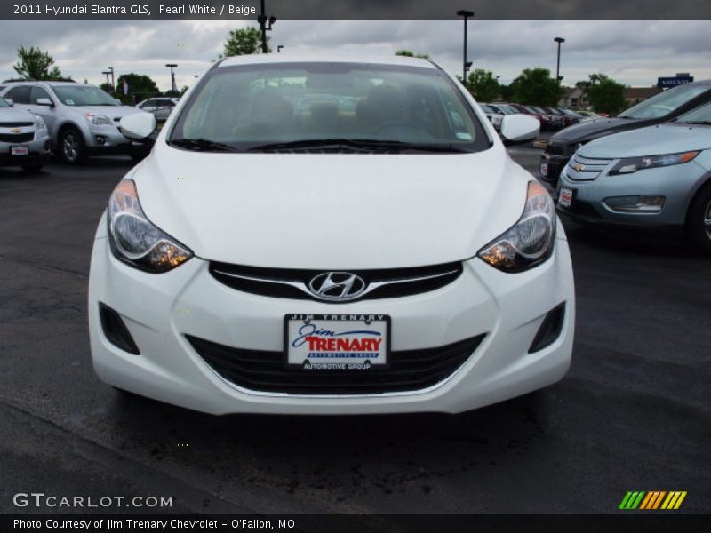 Pearl White / Beige 2011 Hyundai Elantra GLS