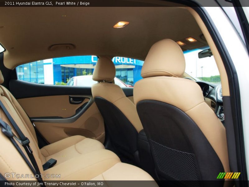 Pearl White / Beige 2011 Hyundai Elantra GLS