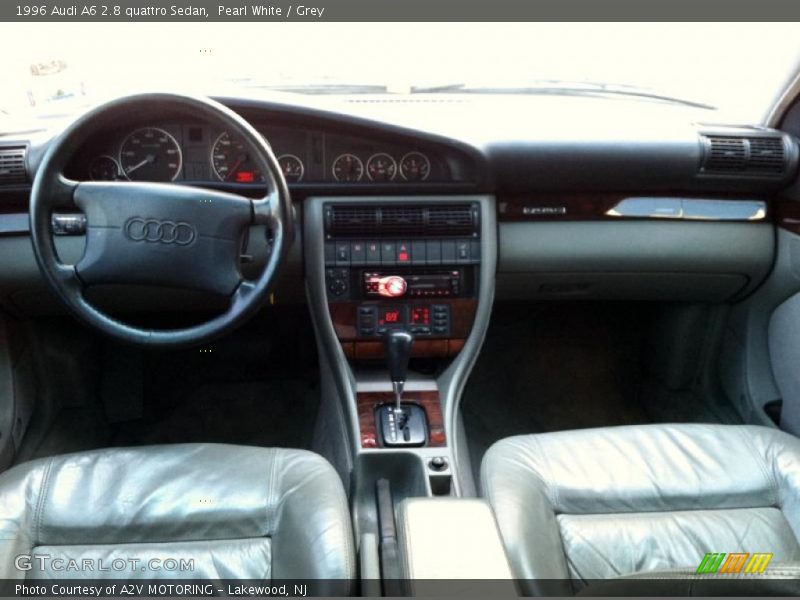 Pearl White / Grey 1996 Audi A6 2.8 quattro Sedan