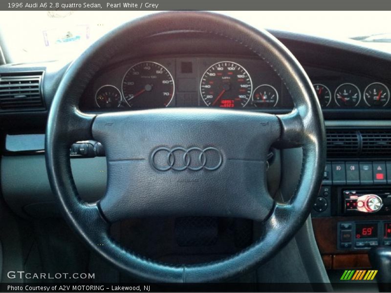 Pearl White / Grey 1996 Audi A6 2.8 quattro Sedan