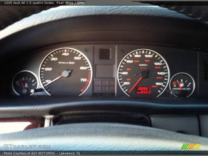 Pearl White / Grey 1996 Audi A6 2.8 quattro Sedan