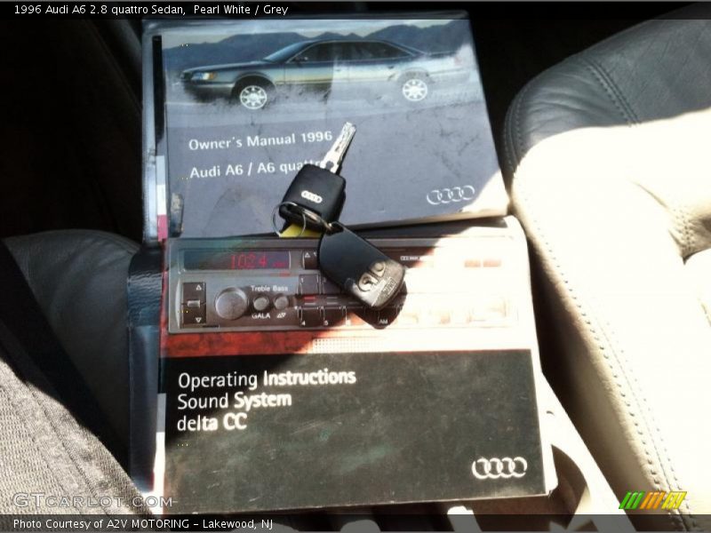 Pearl White / Grey 1996 Audi A6 2.8 quattro Sedan