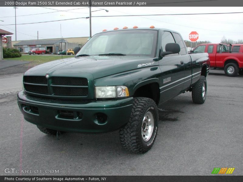 Forest Green Pearlcoat / Agate 2000 Dodge Ram 2500 SLT Extended Cab 4x4