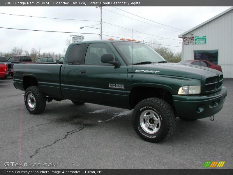 Forest Green Pearlcoat / Agate 2000 Dodge Ram 2500 SLT Extended Cab 4x4